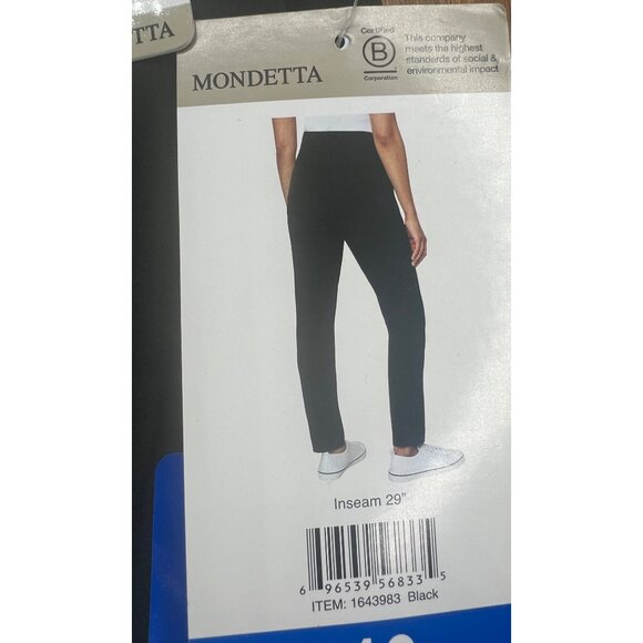 Mondetta Womens Black Lined Tailored Pants W/ Pockets Size 10 - Picture 15 of 15